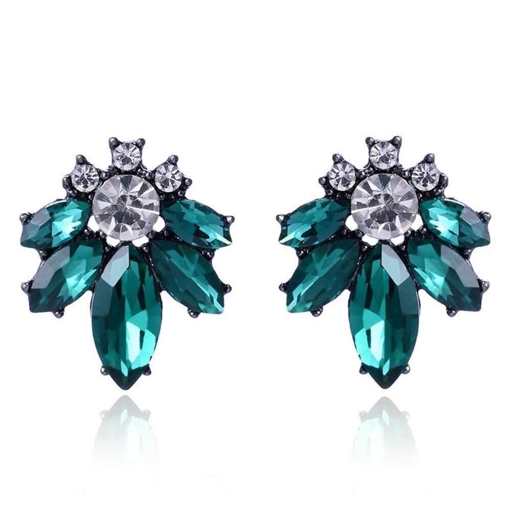 Green Stud  Earrings